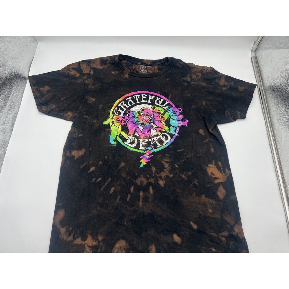 Grateful Dead Dancing Bears Tie Dye T Shirt 2021 Official unisex M Black Brown